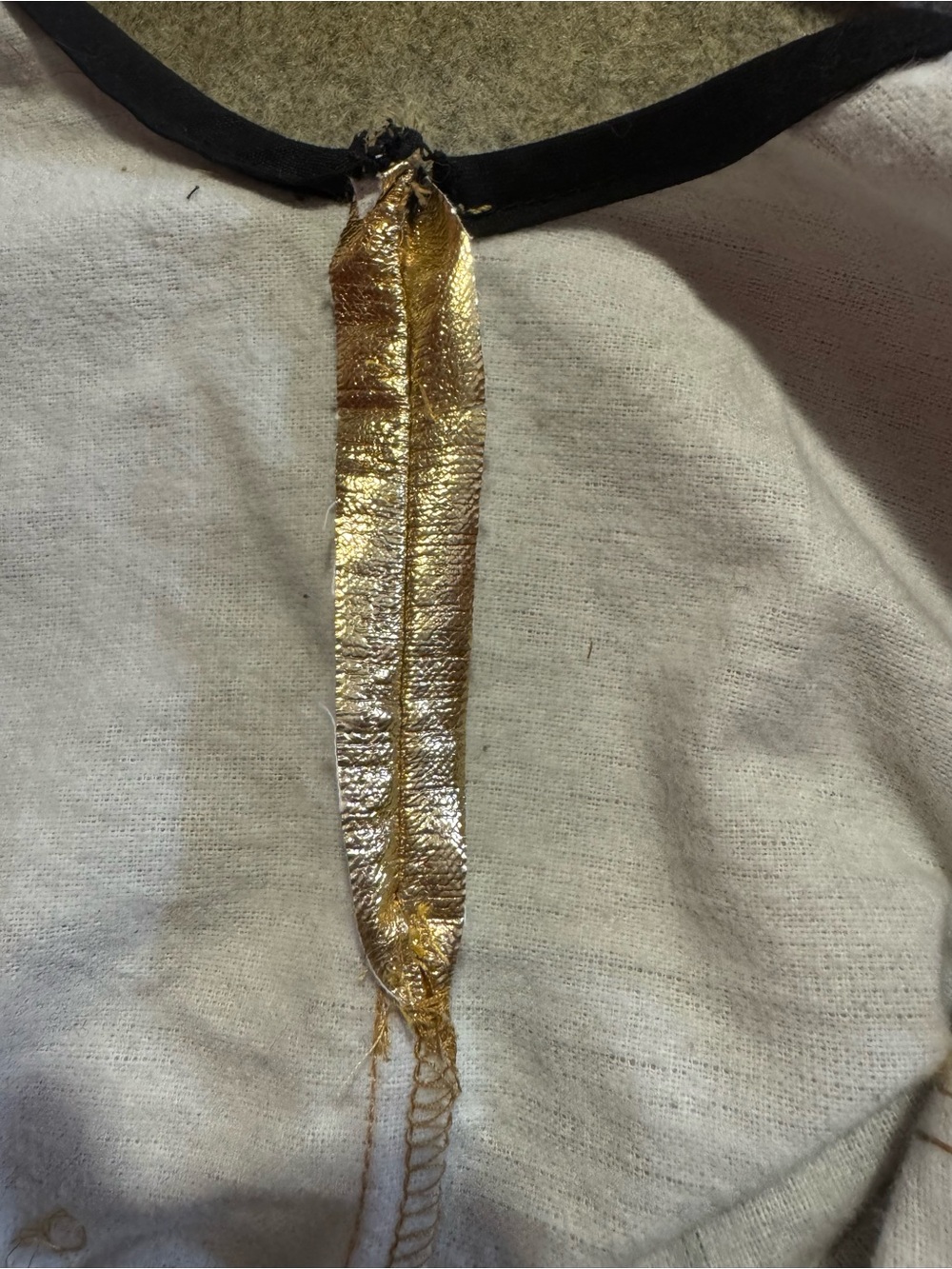 Vintage 90s rare Lip Service Gold Metallic Buckle-Strap Mini Dress goth S - Picture 8 of 8